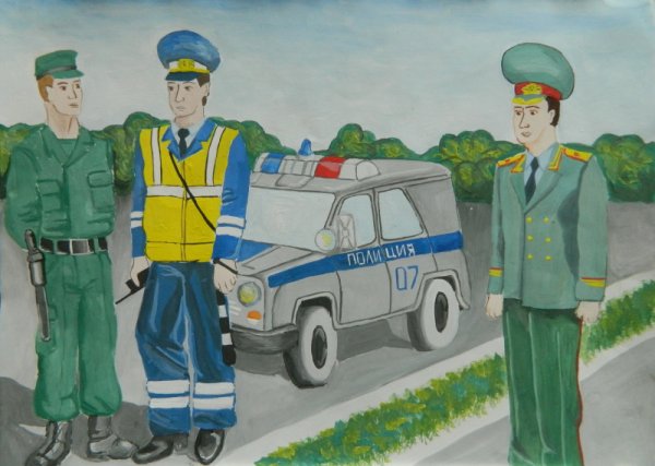 Рисунок на тему полицейский