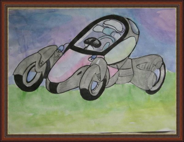 Автомобиль будущего рисование