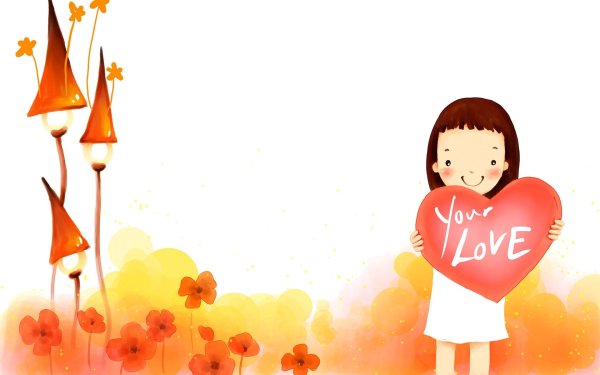 Девочка с сердечком