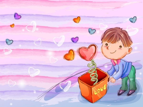 Любовь детские картинки
