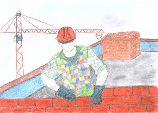 Рисование на тему стройка