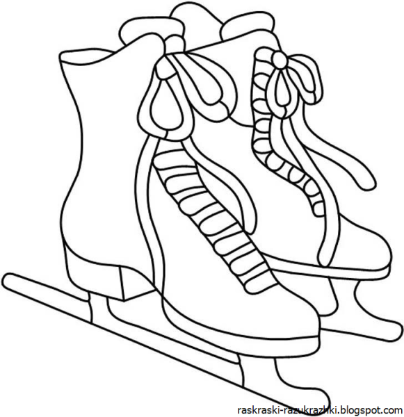 Коньки картинка раскраска
