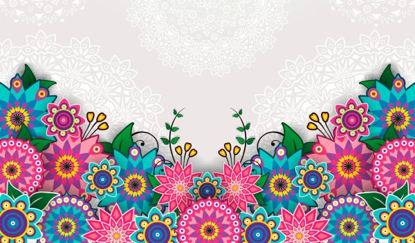 Яркий орнамент