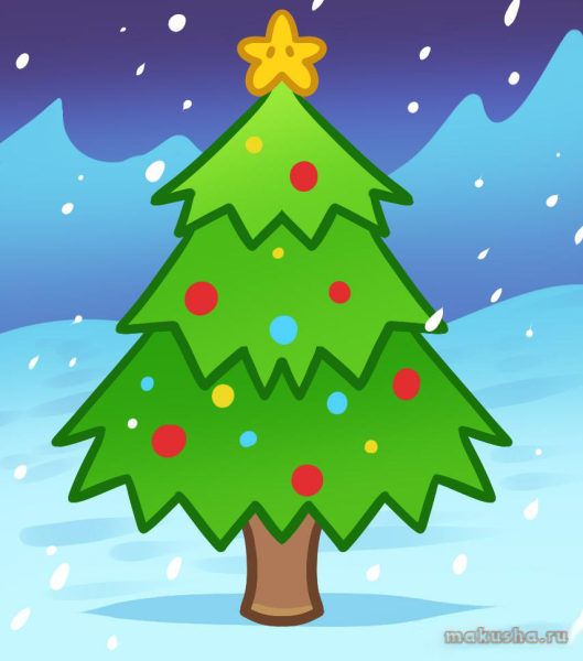 Новогодняя елка рисунок