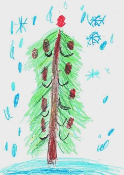 Детские рисунки ель