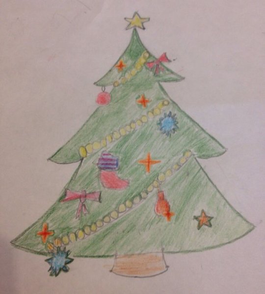 Детские рисунки елки