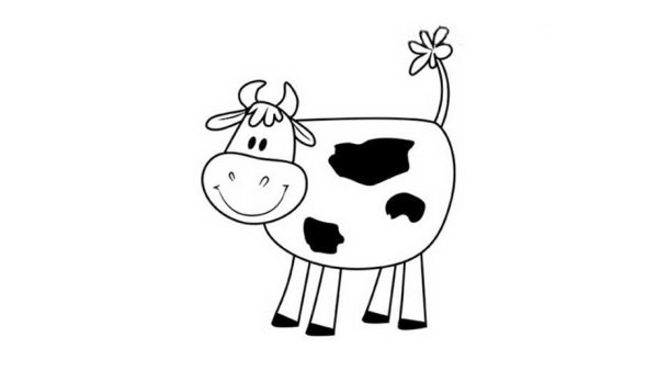 Коровка. Раскраска