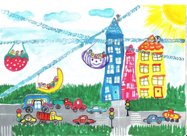 Счастливый город рисунок