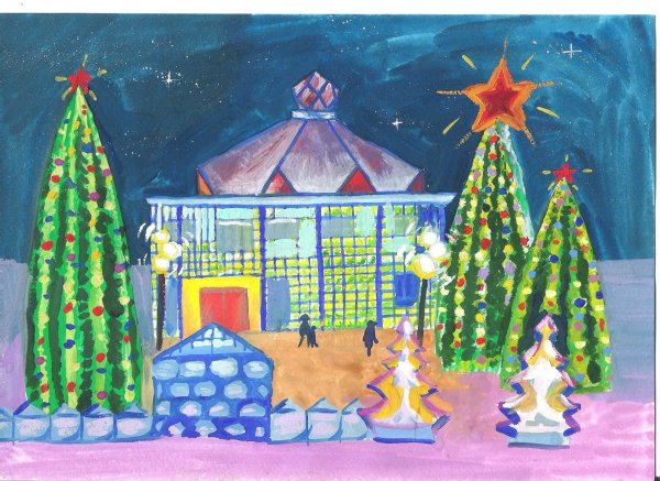 Новогодняя елка детский рисунок