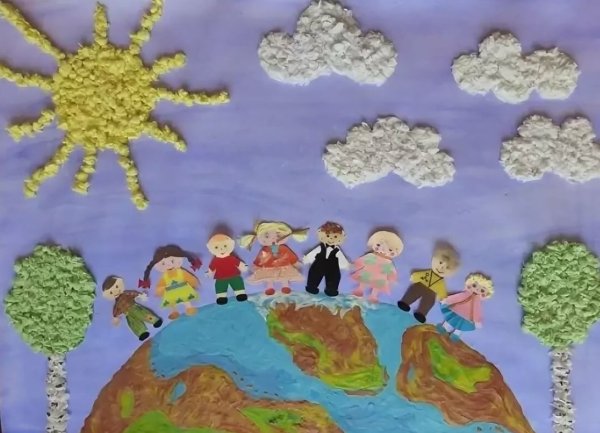 Коллективное рисование в детском саду