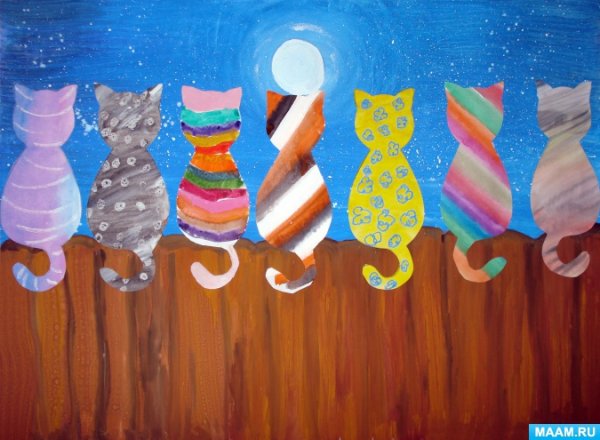 Коллективная работа в детском саду Весна