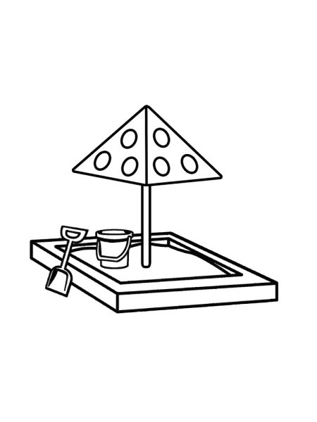 Раскраска детская песочница