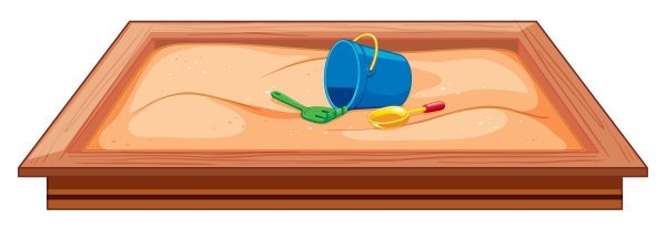 Песочница на прозрачном фоне