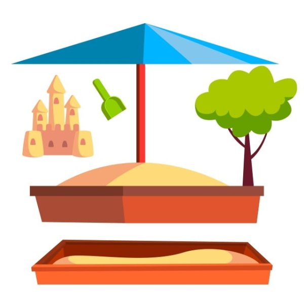 Детская песочница вектор