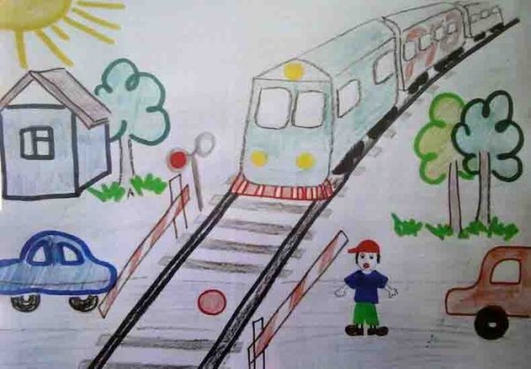 Рисование железная дорога