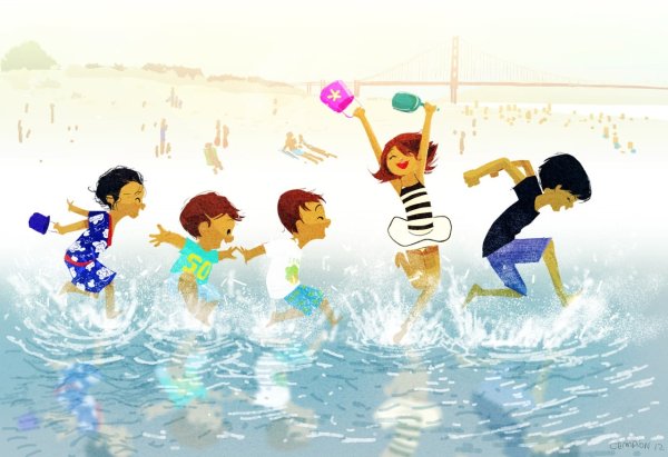 Море радость иллюстрации