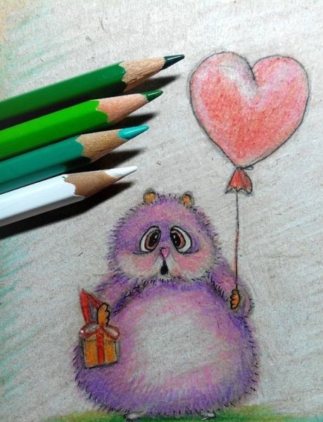 Классные рисунки цветными карандашами