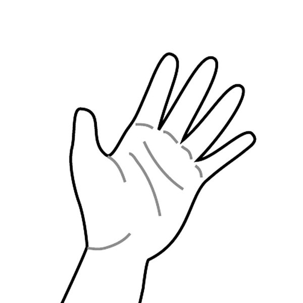 Рука раскраска