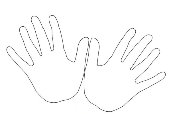 Детская ладошка трафарет