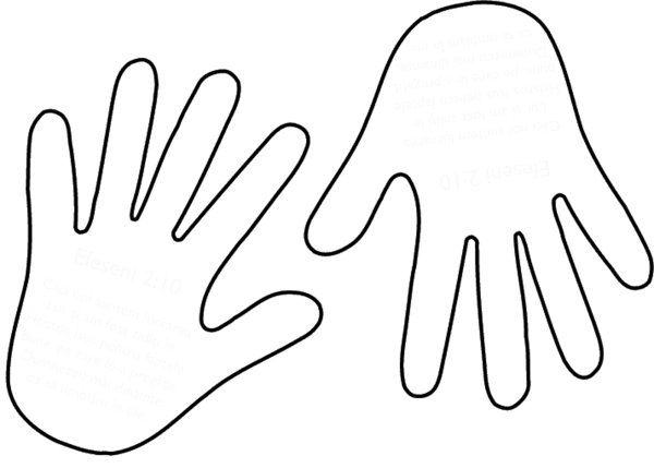 Трафарет ладони для вырезания