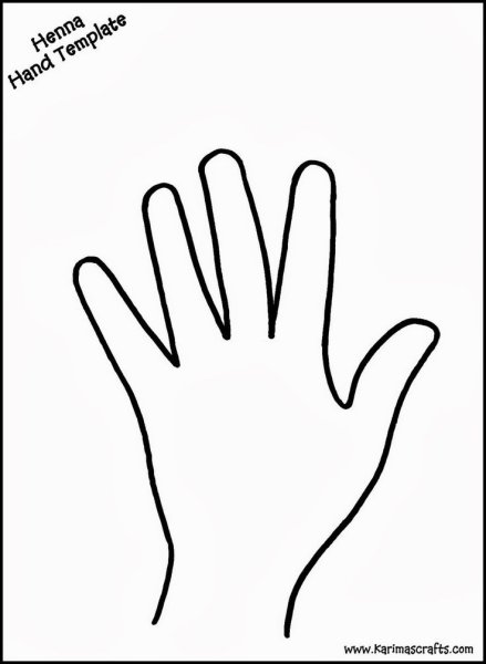 Контур детских ладошек