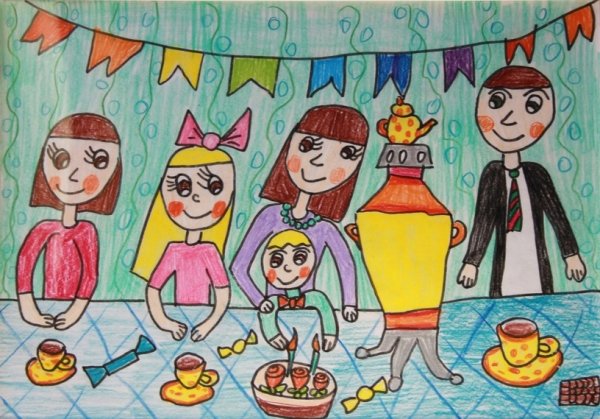 Рисунки детей на тему моя семья