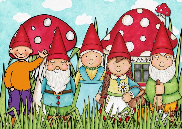 Гномик раскраска