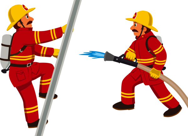 Пожарник раскраска