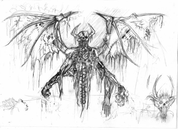 Демон карандашом