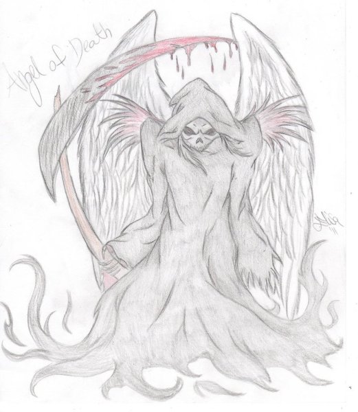 Ангел и демон карандашом