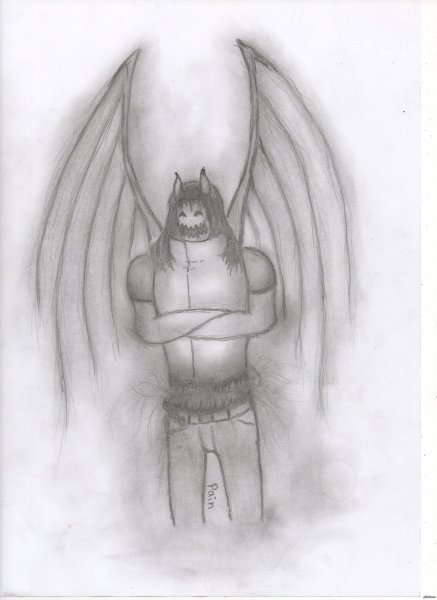 Демон рисунок карандашом