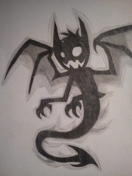 Демон нарисованный мультяшный