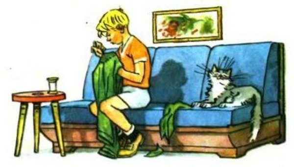 Рисунок к рассказу заплатка Носова