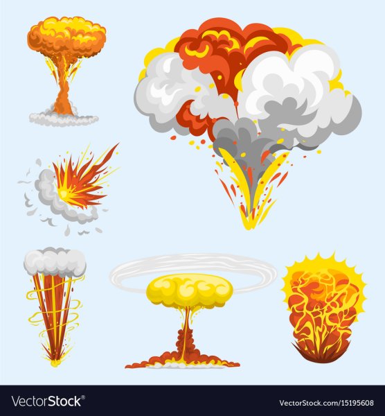 Взрыв белый мультяшный