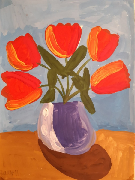 Тюльпан Шренка раскраска