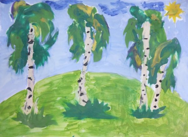 Береза для детей