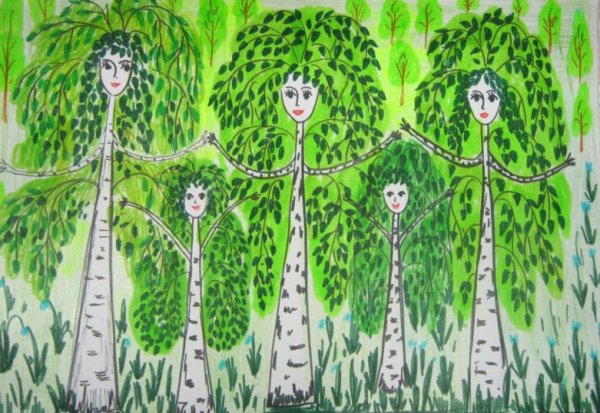 Рисование Березка