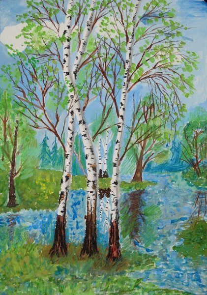 Рисунки к стихам Есенина для детей