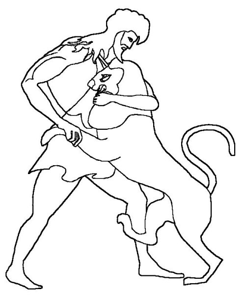 Раскраска для мальчиков Геракл