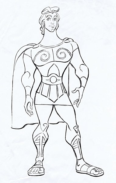 Геракл раскраска для детей