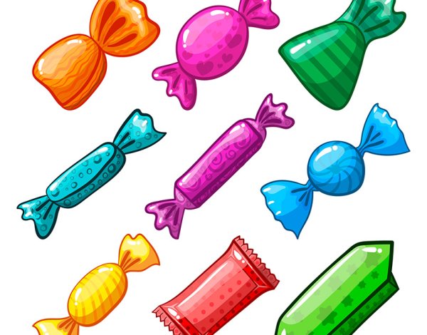 Конфетки срисовать