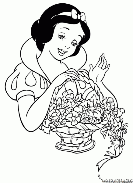 Раскраска Белоснежка