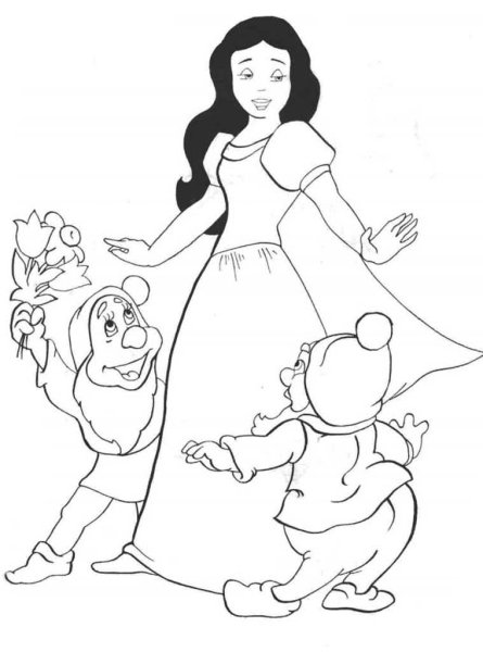 Белоснежка для срисовки