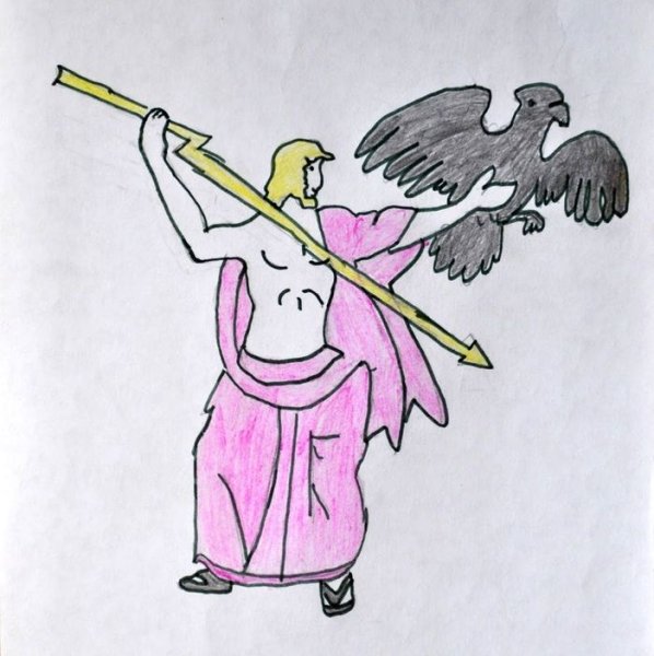 Мифы древней Греции рисунки Зевс