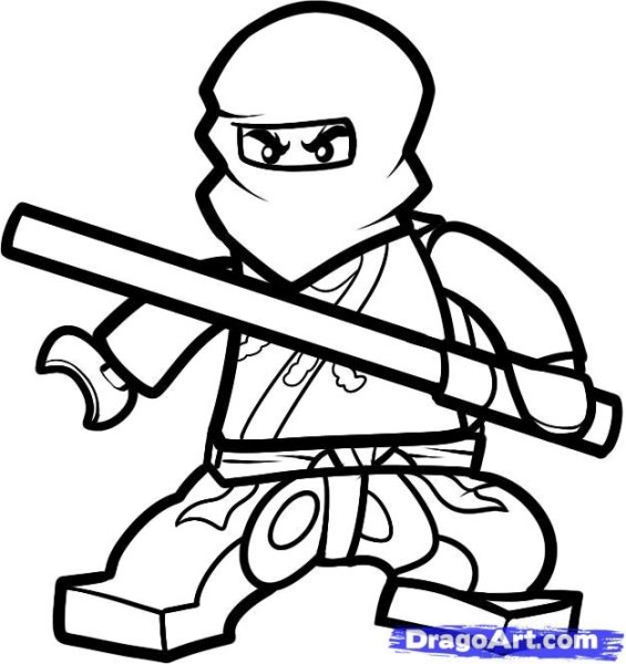 Раскраска Ниндзяго Коул