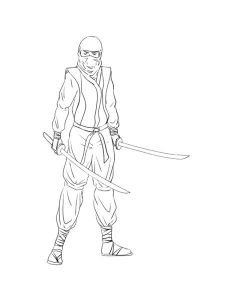 Рисунки для срисовки ниндзя