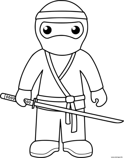 Ниндзя рисунок для детей