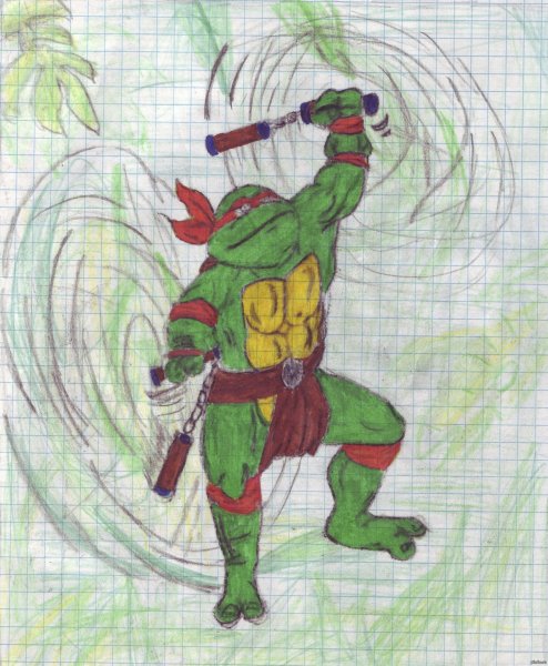 Черепашки ниндзя нарисовать для детей