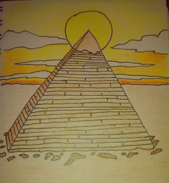 Нарисовать пирамиду Хеопса
