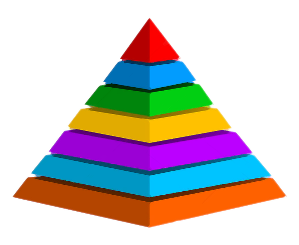 Пирамида для детей на белом фоне